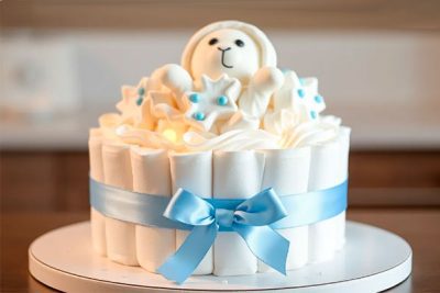 Pastel baby shower para niño