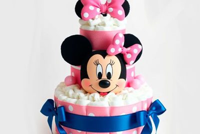 Tarta de pañales Minnie